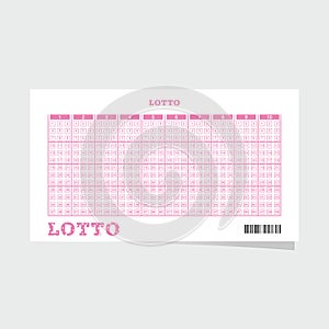 Lotto ticket icon vector illustration photo