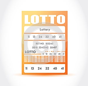 lotto ticket illustration design