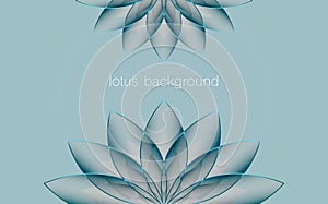 Lotus Banner Template, Flower of Life. Sacred Geometry. Symbol of Harmony and Balance. Sign of purity. Chakra Yoga design vector i