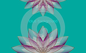 Lotus Banner Template, Purple Flower of Life. Sacred Geometry. Symbol of Harmony and Balance. Sign of purity. Chakra Yoga design