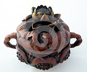 Lotus bronze insense burner