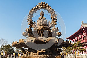 Lotus Buddha statue