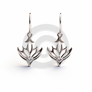 Lotus Earrings In 18k White Gold - Symbolic Spanish History Inspired Jewelry