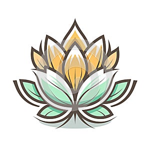 Lotus flower business logo vector illustration