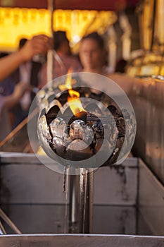 Lotus flower candles, Wat Phrathat Doi Suthep