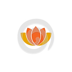 Lotus flower icon logo design vector template