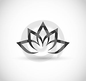 Lotus flower icon vector