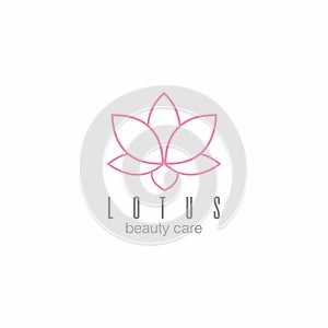 Lotus Flower Logo Beauty Care Logo Vector Design