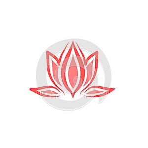 Lotus flower logo beutiful design