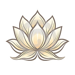 Lotus flower logo. Vector illustration logotype for spa, massage and beauty salon