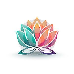 Lotus flower logo. Vector illustration logotype for spa, massage and beauty salon