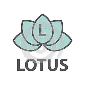 Lotus flower with monogram