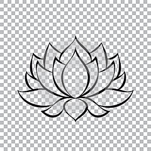 Lotus flower silhouette