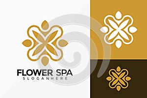 Lotus Flower Spa Logo Vector Design. Abstract emblem, designs concept, logos, logotype element for template
