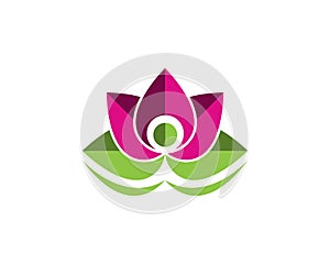 Lotus flowers logodesign Template icon photo