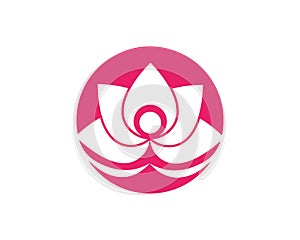 Lotus flowers logodesign Template icon photo