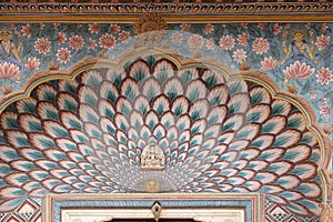 Lotus Gate at the Chandra Mahal, Jaipur City Palace