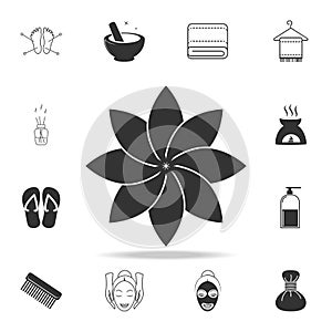 lotus icon. Detailed set of SPA icons. Premium quality graphic design. One of the collection icons for websites, web design, mobil