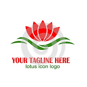 Lotus icon logo, full color design