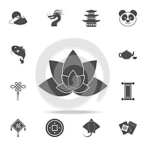 Lotus icon. Set of Chinese culture icons. Web Icons Premium quality graphic design. Signs and symbols collection, simple icons for