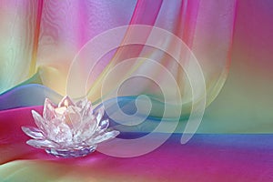 Lotus Light rainbow chiffon background