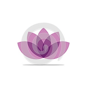 Lotus or Lily Flower Decorative Logo Template Illustration Design. Vector EPS 10