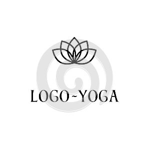 Lotus Logo Template. Logotype for yoga practice, sacred geometry symbol, meditation, spa, wellness