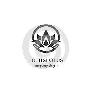 Lotus logo template vector icon