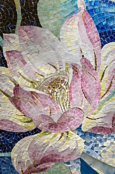 Lotus mosaic close-up