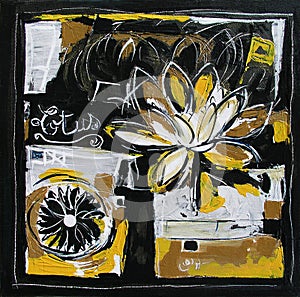 Lotus Original Painting Illustration Modern