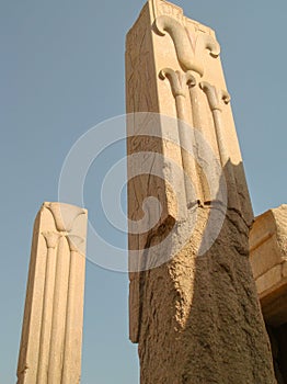 Lotus and Papyrus Columns from Karnak Temple, Luxor, Egypt