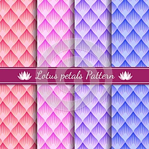 Lotus petals abstract pattern background 4 tone color