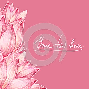 Lotus petals design card