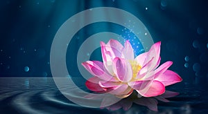 Lotus Pink light purple floating light sparkle purple background