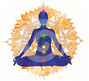 Lotus pose and chakra points 2