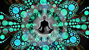 Lotus Pose Meditation Sacred Mandala Design Loop