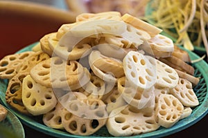 Lotus root slices