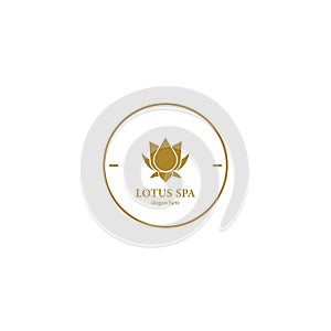 Lotus spa logo template