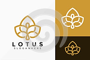 Lotus Spa Logo Vector Design. Abstract emblem, designs concept, logos, logotype element for template