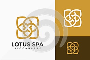 Lotus Spa Modern Logo Vector Design. Abstract emblem, designs concept, logos, logotype element for template