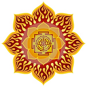 Lotus Sri Yantra Design