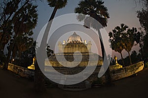 The Lotus Stupa is one of the unique features of Wat Wisounrat is the Watermelon Stupa, known as That Makmo.