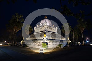 The Lotus Stupa is one of the unique features of Wat Wisounrat is the Watermelon Stupa, known as That Makmo.