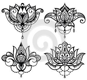 Lotus tattoo set