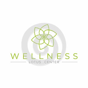 Lotus wellness spa logo template. Lotus flower logo.