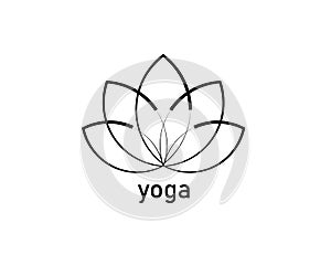 Lotus on a white background. Tattoo. Symbol. Vector