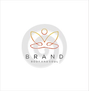 Lotus Yoga Logo Design Inspiration . Meditation Lotus Yoga Logo Design
