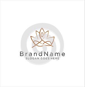 Lotus Yoga Logo Design Inspiration . Meditation Lotus Yoga Logo Design