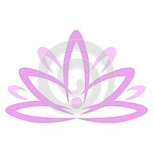 Lotus Yoga Logo Flat Design Template Vector Icon Image