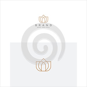 Lotus Yoga Logo Line Design Inspiration . Meditation Lotus Yoga Logo Design